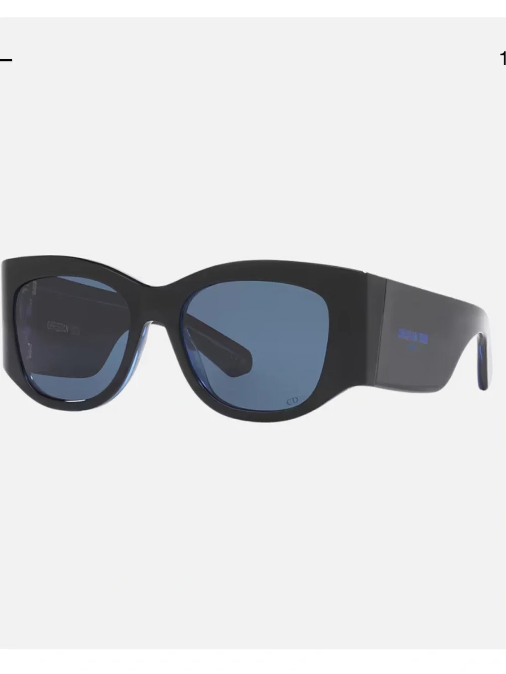 NWT Dior Black Quilted Leather Belt Bag and smaller case with Blue Sunglasses